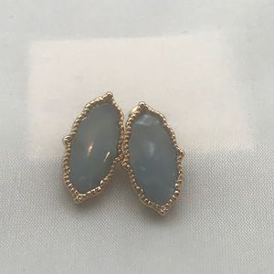 Metal and stone earrings